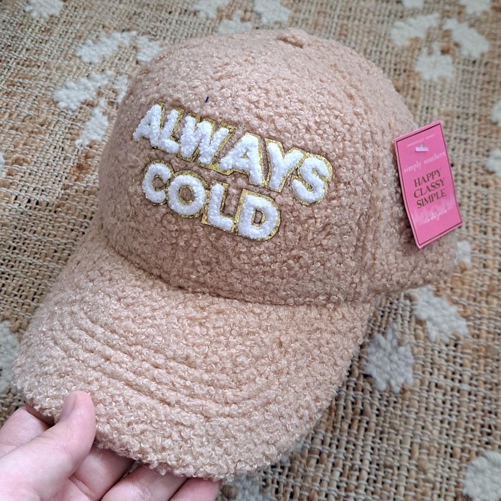 SS Always Cold Teddy Bear Hat NWT